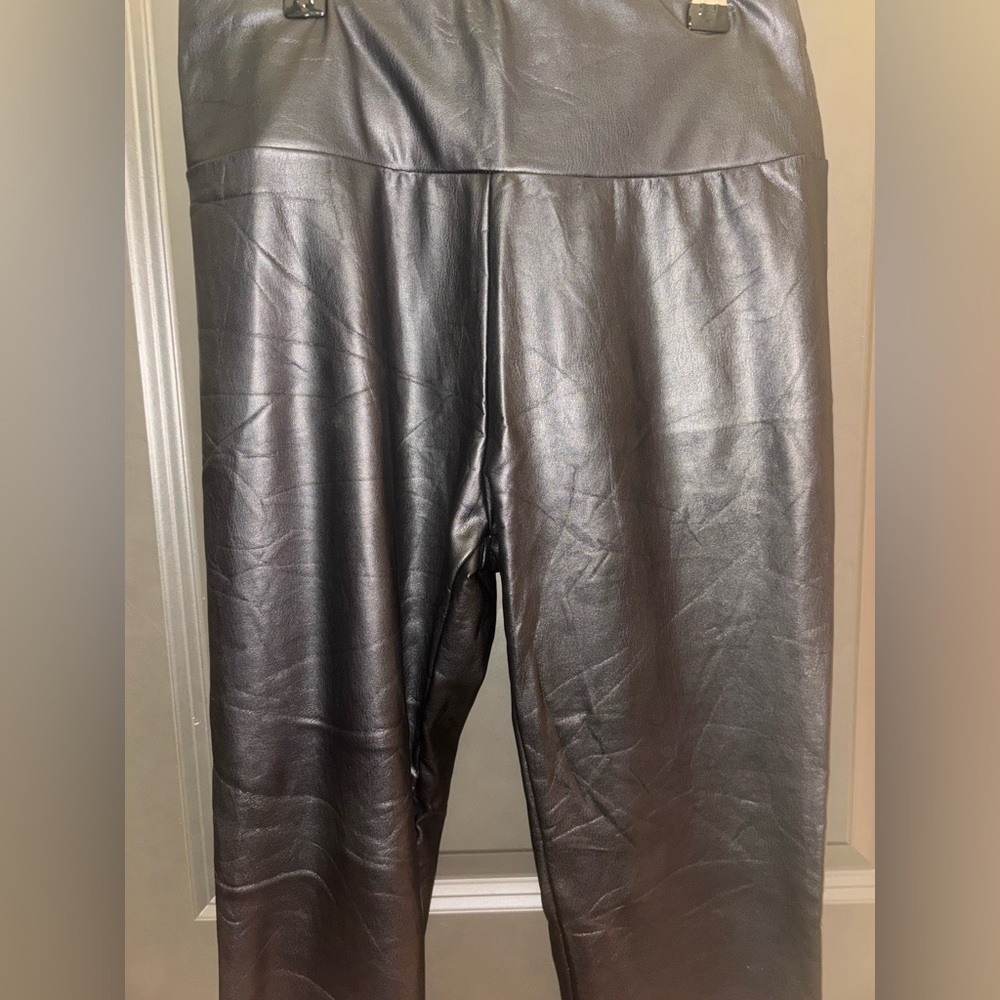 Black Faux Leather Pants